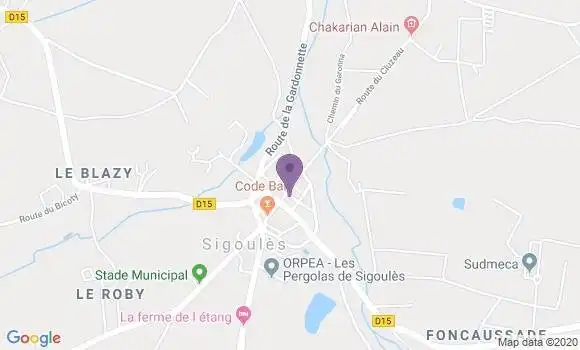 Localisation Sigoules - 24240