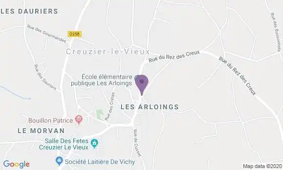 Localisation Creuzier le Vieux Ap - 03300