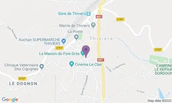 Localisation Thiviers - 24800