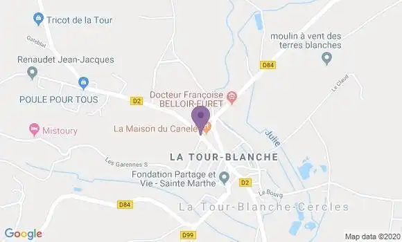 Localisation La Tour Blanche Bp - 24320
