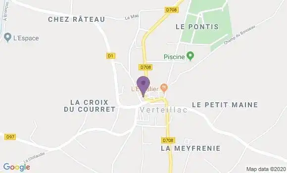 Localisation Verteillac - 24320
