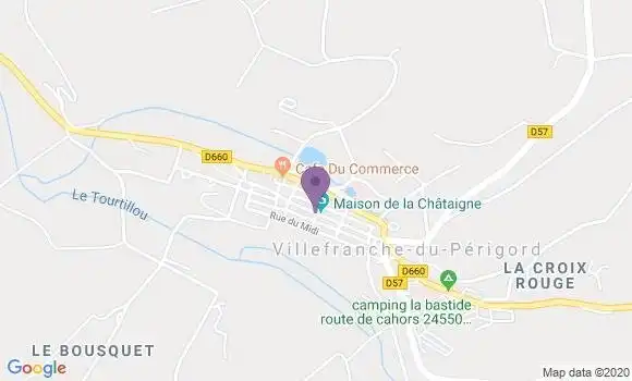 Localisation Villefranche du Perigord - 24550