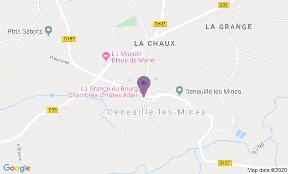 Localisation Deneuille les Mines Ap - 03170