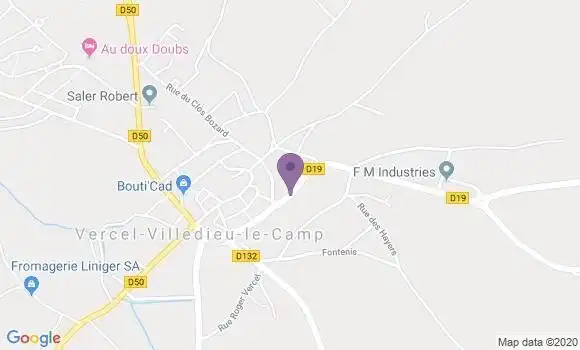 Localisation Avoudrey Bp - 25690