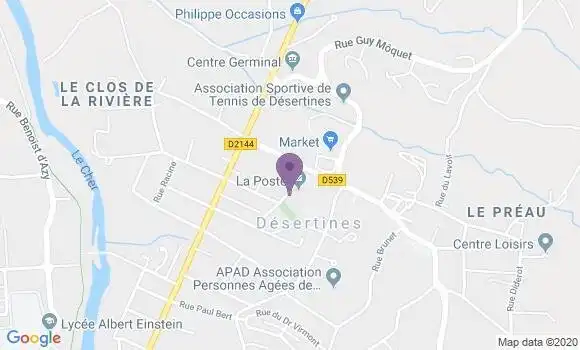 Localisation Desertines - 03630