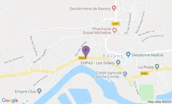 Localisation Bavans Bp - 25550