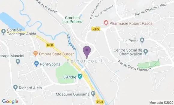 Localisation Bethoncourt Bp - 25200