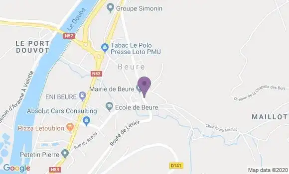 Localisation Beure Bp - 25720