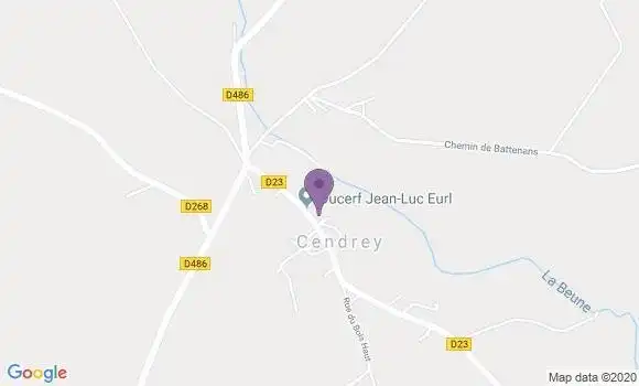 Localisation Cendrey Bp - 25640