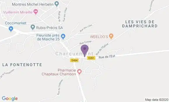 Localisation Charquemont Bp - 25140