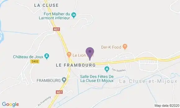 Localisation La Cluse et Mijoux Bp - 25300
