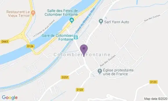 Localisation Colombier Fontaine Bp - 25260