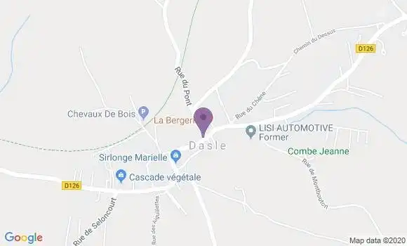 Localisation Dasle Bp - 25230