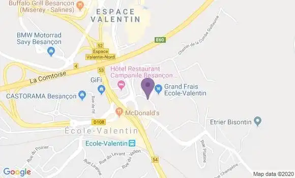 Localisation Ecole Valentin Bp - 25480