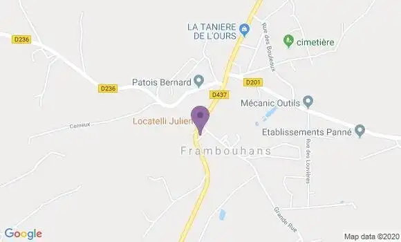 Localisation Frambouhans Bp - 25140