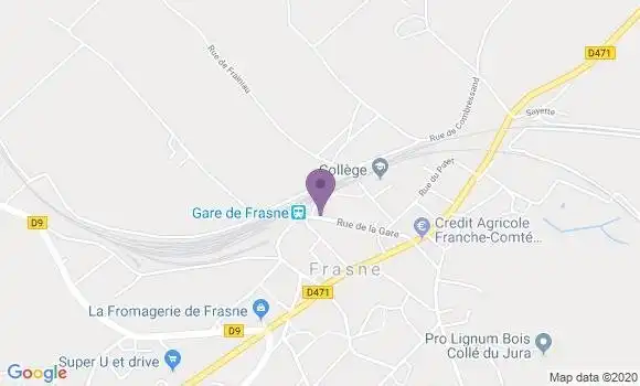 Localisation Frasne - 25560