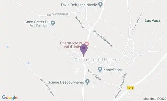 Localisation Goux les Usiers Bp - 25520