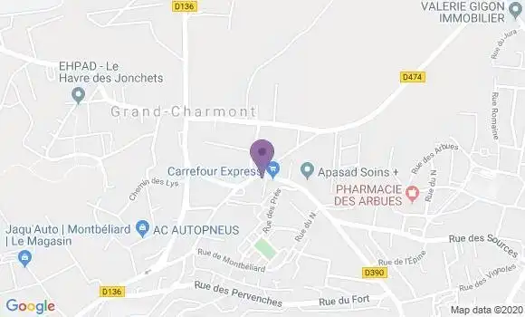 Localisation Grand Charmont - 25200