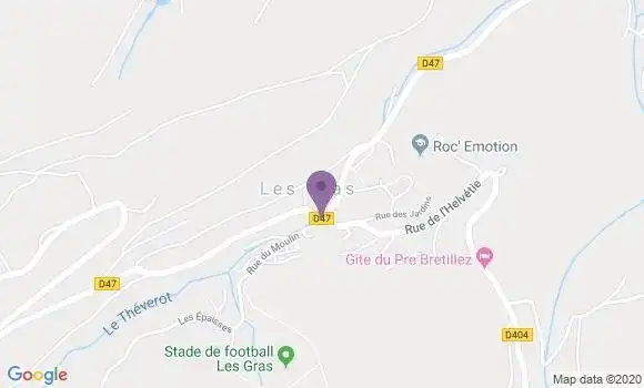 Localisation Les Gras Bp - 25790