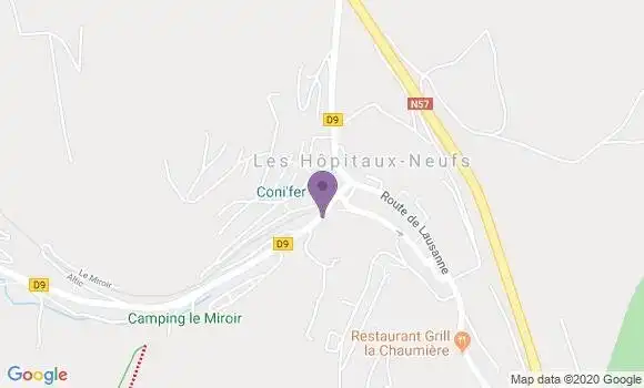 Localisation Les Hopitaux Neufs - 25370