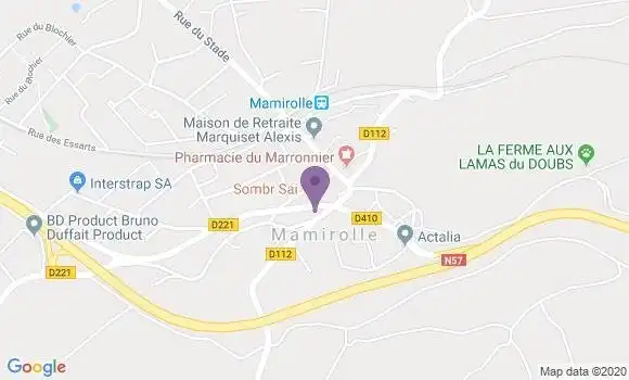 Localisation Mamirolle Bp - 25620