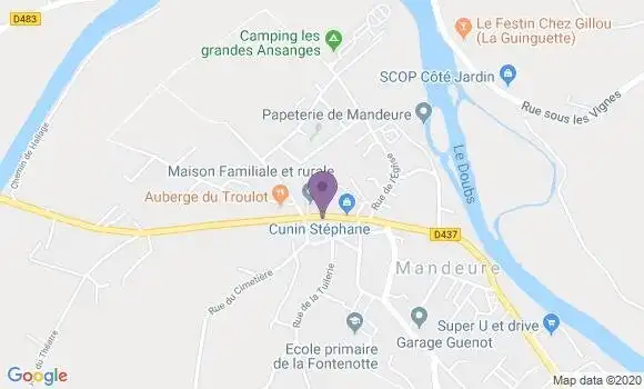 Localisation Mandeure Bp - 25350