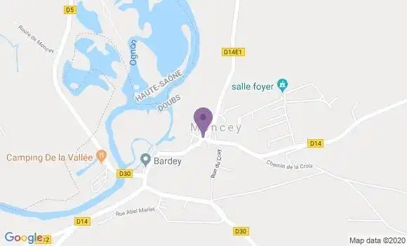 Localisation Moncey Bonnay Ap - 25870