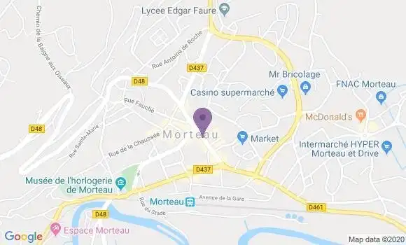 Localisation Morteau - 25500