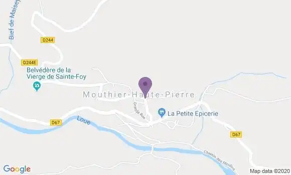 Localisation Mouthier Haute Pierre Ap - 25920