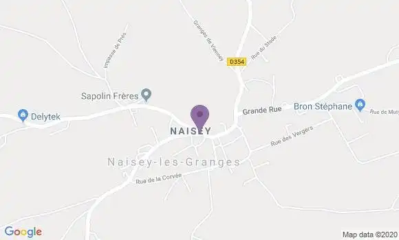 Localisation Naisey les Granges Ap - 25360