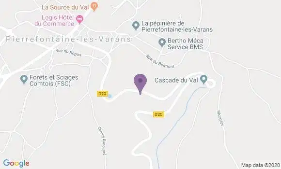 Localisation Pierrefontaine les Varans - 25510