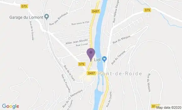 Localisation Pont de Roide - 25150
