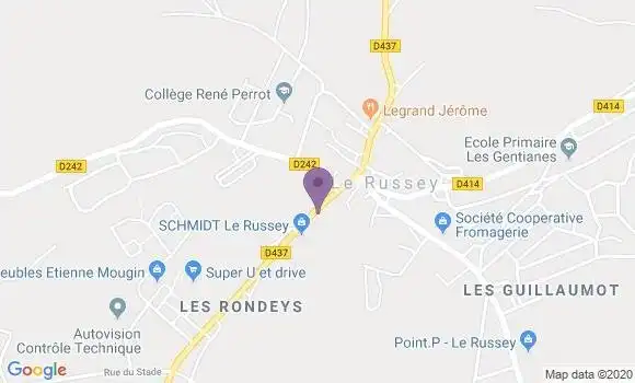 Localisation Le Russey - 25210
