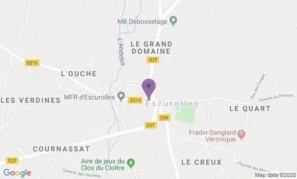 Localisation Escurolles Bp - 03110