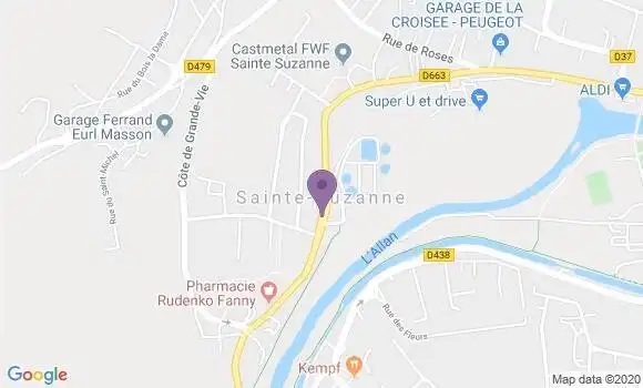 Localisation Sainte Suzanne Bp - 25630