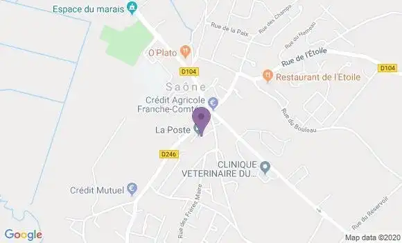 Localisation Saone - 25660