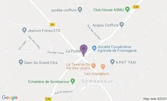 Localisation Sombacour Bp - 25520