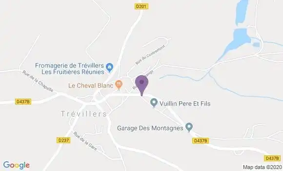 Localisation Trevillers Bp - 25470