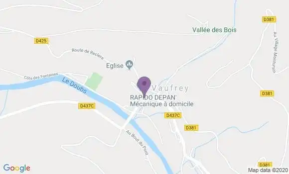 Localisation Vaufrey Ap - 25190