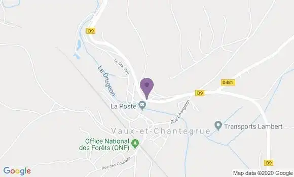 Localisation Vaux et Chantegrue Ap - 25160