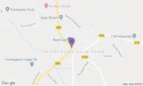 Localisation Vercel Villedieu le Camp Bp - 25530