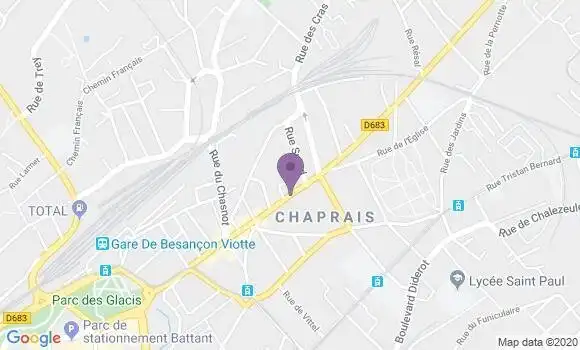 Localisation Besancon Chaprais - 25000