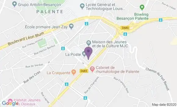 Localisation Besancon Palente Bp - 25000