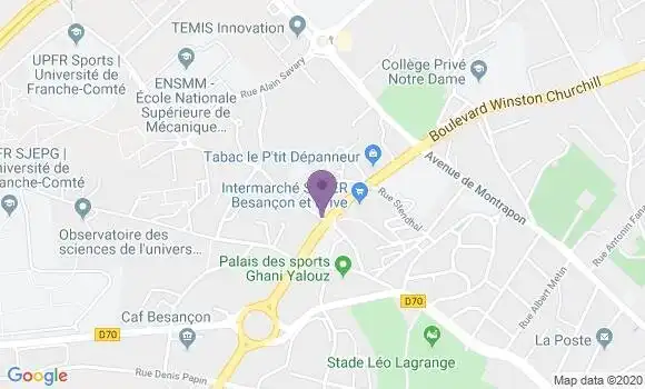 Localisation Besancon Ap - 25000