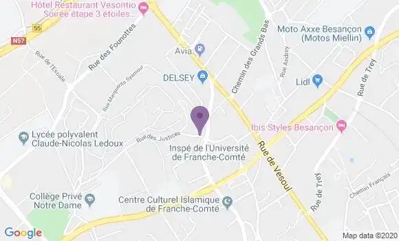 Localisation Besancon Justices Bp - 25000