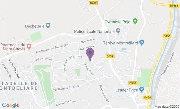 Localisation Montbeliard Bp - 25200