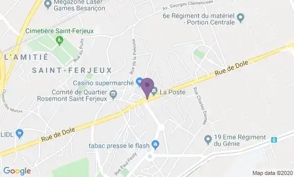 Localisation Besancon Saint Ferjeux - 25000