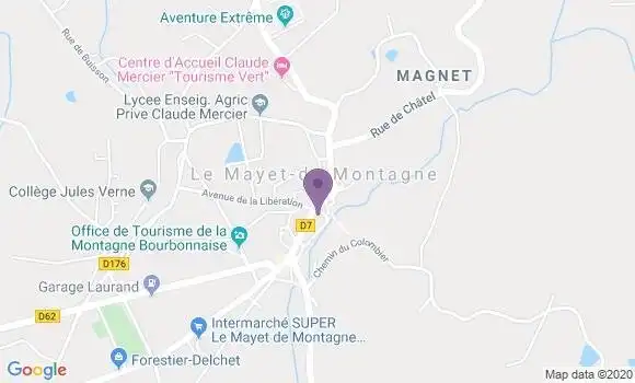 Localisation Ferrieres sur Sichon Bp - 03250