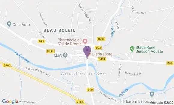 Localisation Aouste sur Sye Bp - 26400