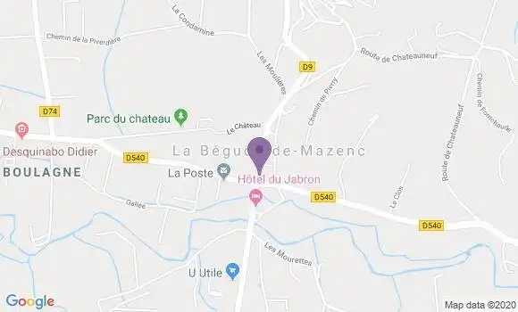 Localisation La Begude de Mazenc - 26160